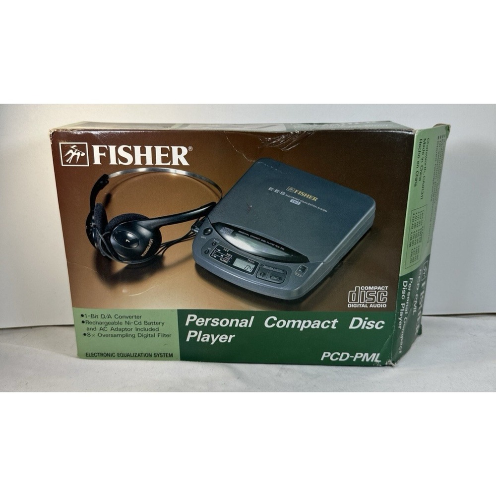 VTG 1995 Fisher CD Player Marlboro Promo Model PCD PML - Battery/AC Adaptor -NIB